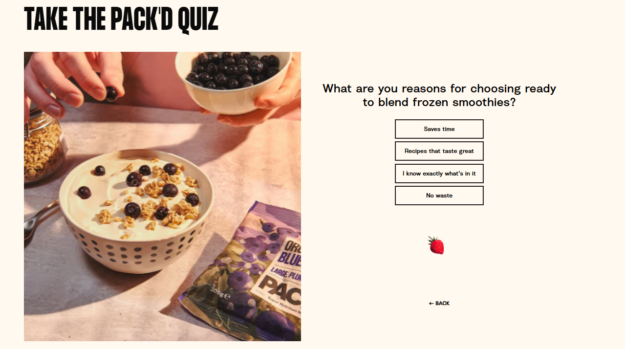How PACK'd boosted conversions by 15.26% with a Product Quiz
