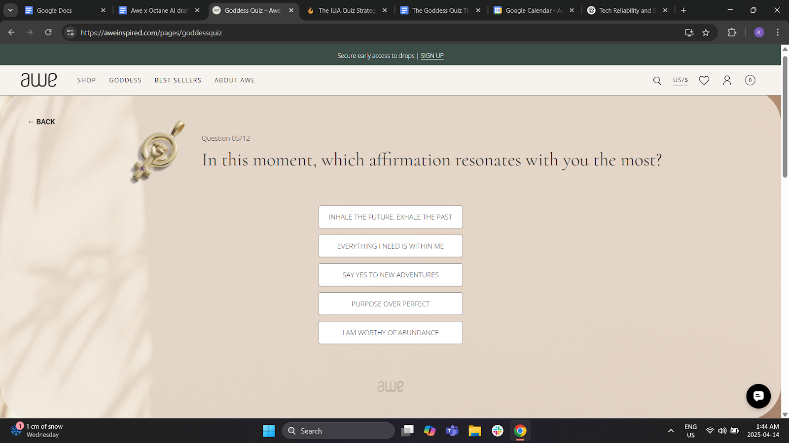 Awe Inspired charity giving back showcase