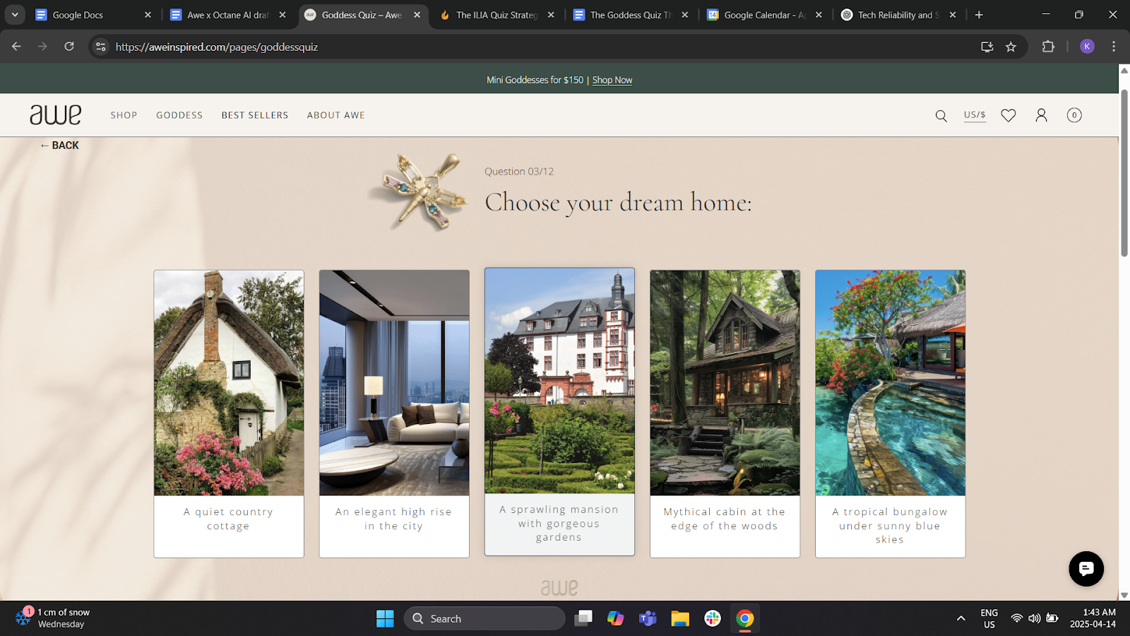 Quiz question about lifestyle