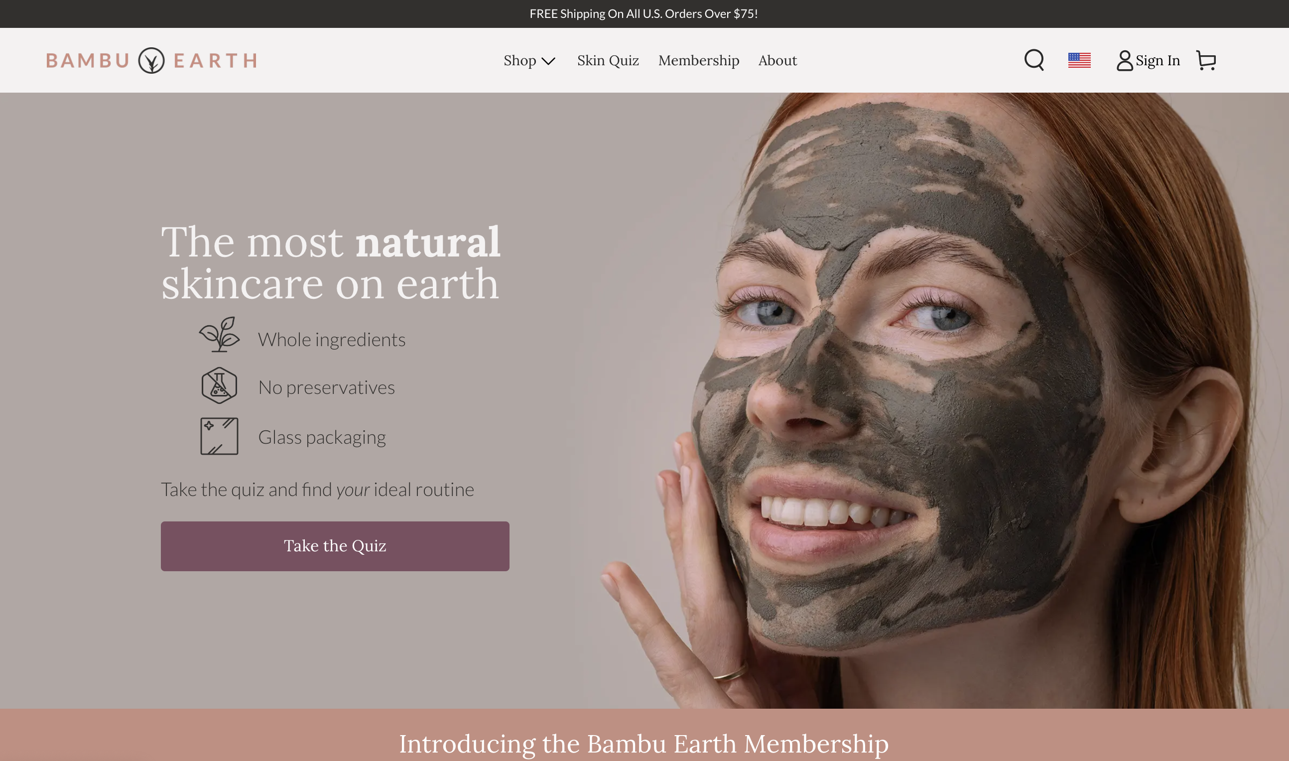 Bambu Earth Homepage Quiz CTA