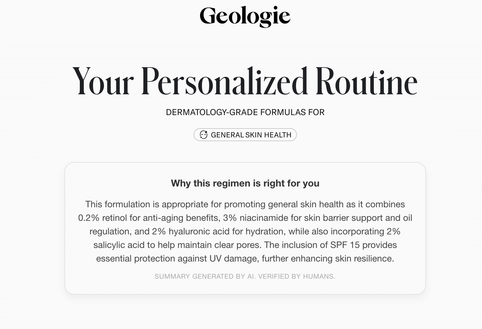 Geologie GPT-4 Personalized Results Page