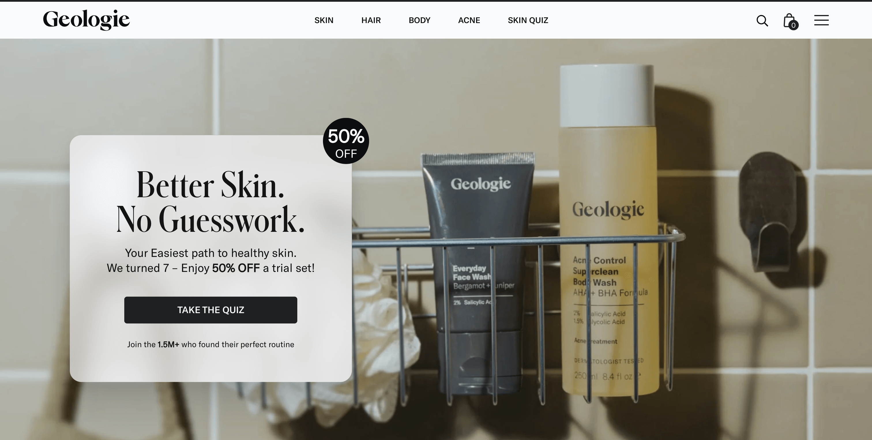 Geologie Homepage with Quiz CTA