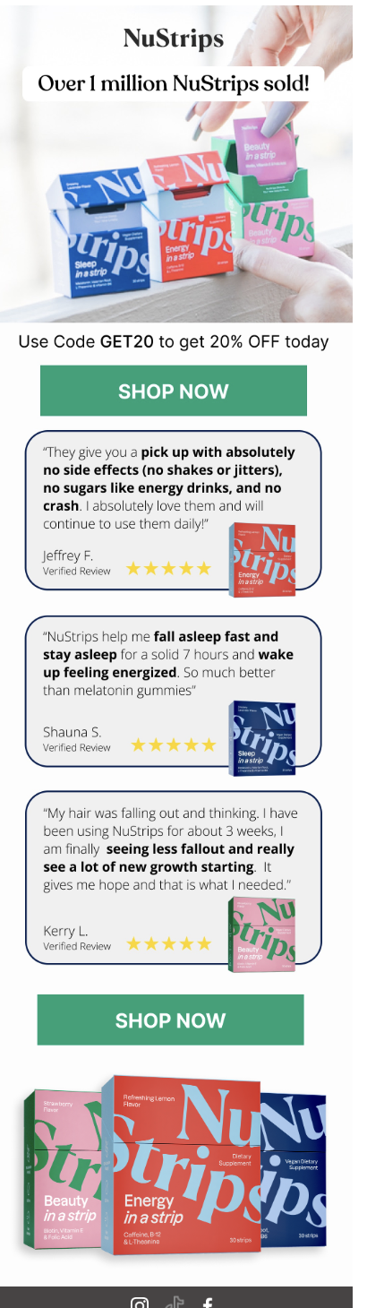 Nustrips Post-Quiz Email 2