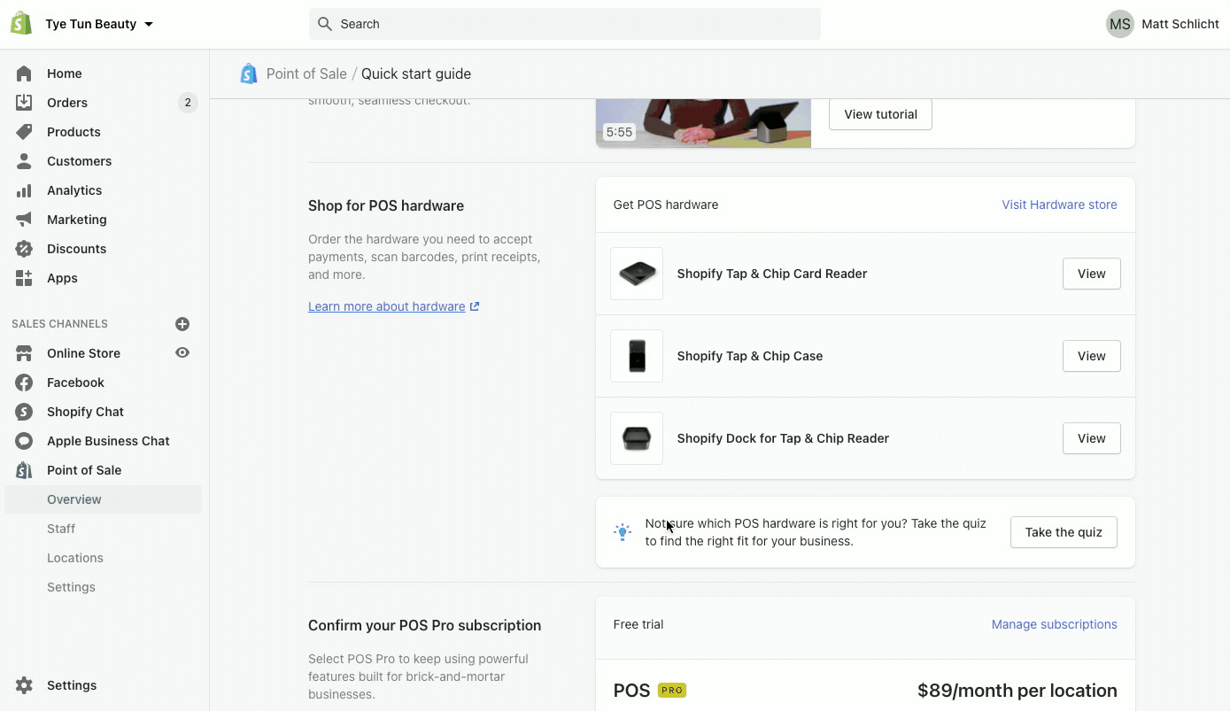 Shopify Hardware