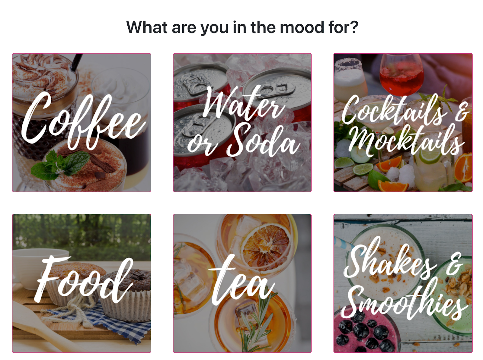 Skinny Mixes Quiz - What are you in the mood for?