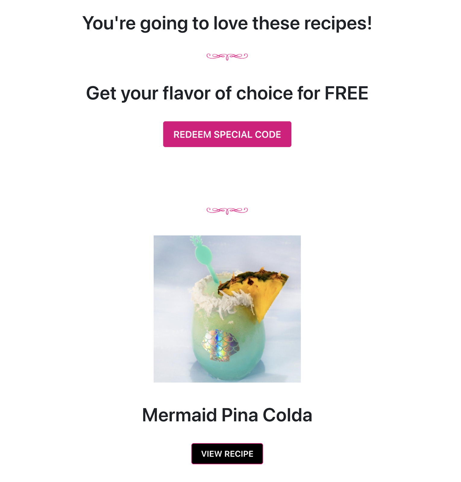 Skinny Mixes Personalized Quiz Results