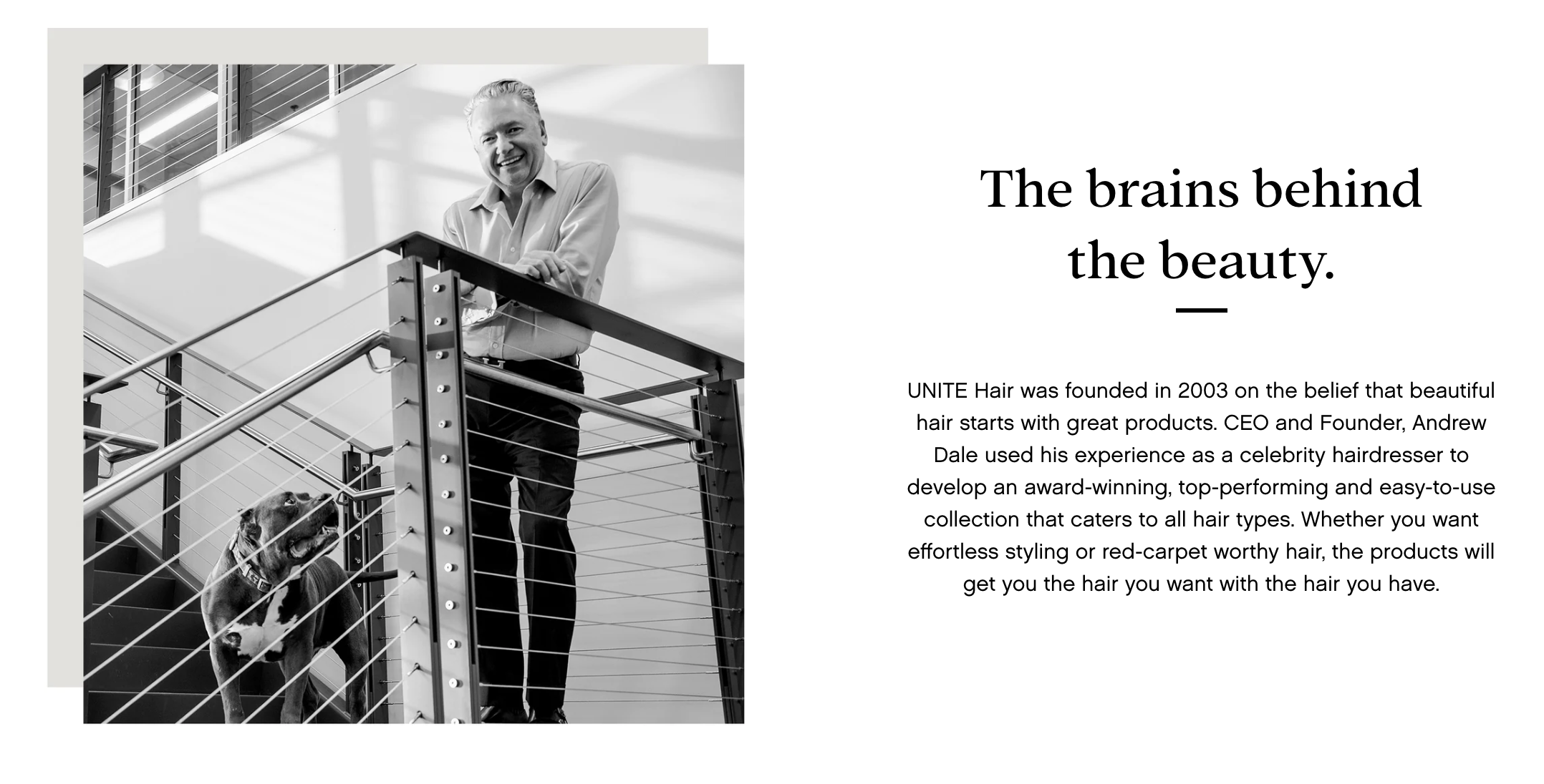 UNITE HAIR Founder Andrew Dale