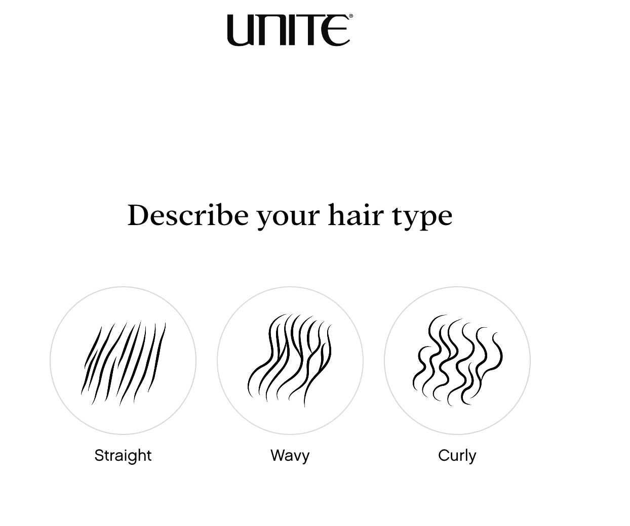 UNITE HAIR Quiz - Hair Texture Question
